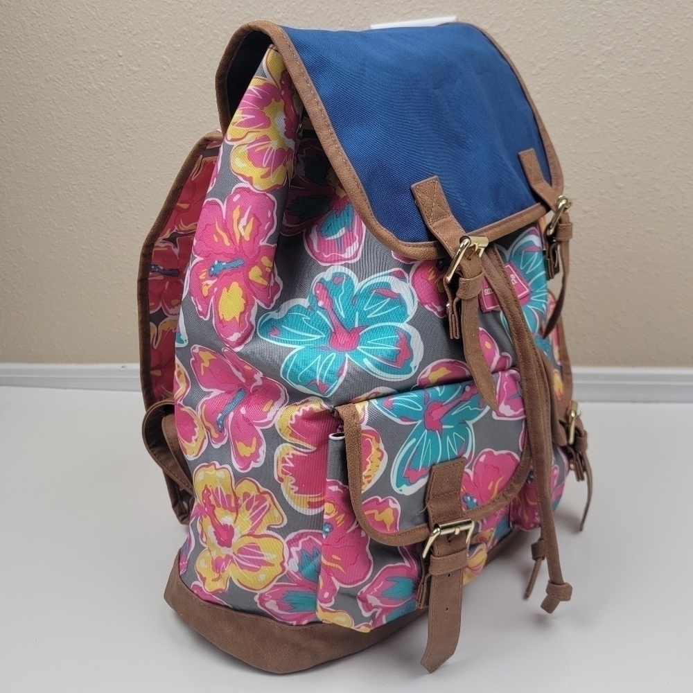 Simply Southern Floral Pocket Flap Backpack - Picture 5 of 10